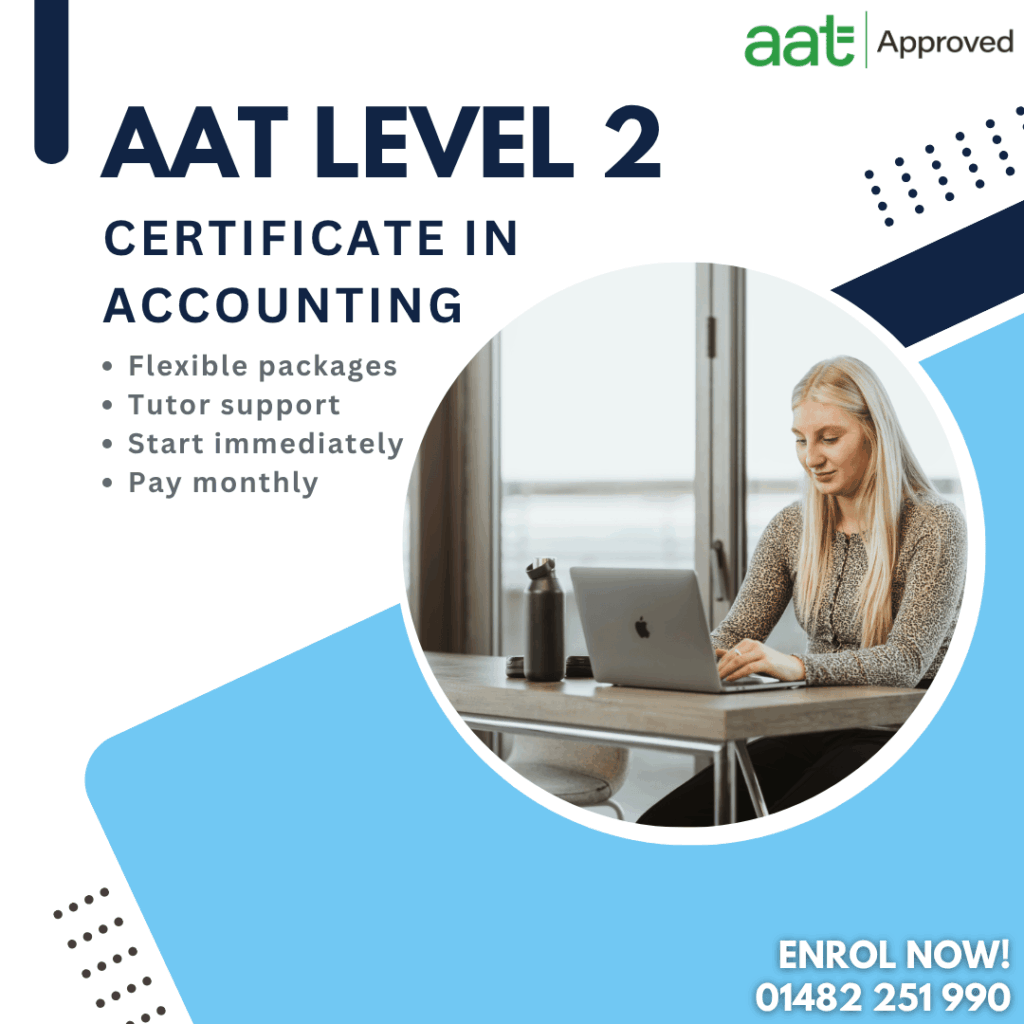 AAT Level 2 Certificate in Accounting – online course with flexible learning