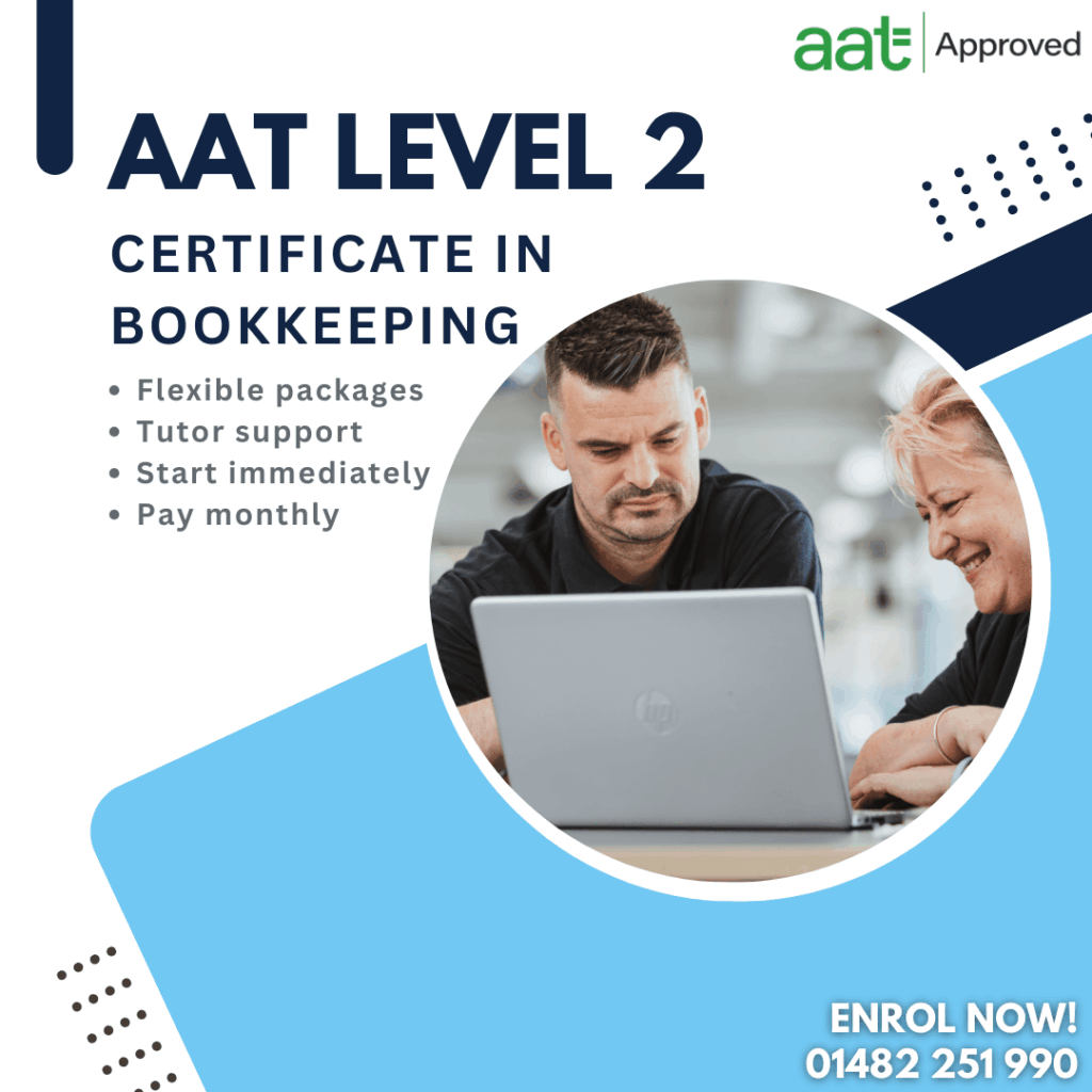 AAT Level 2 Certificate in Bookkeeping – online course with flexible learning