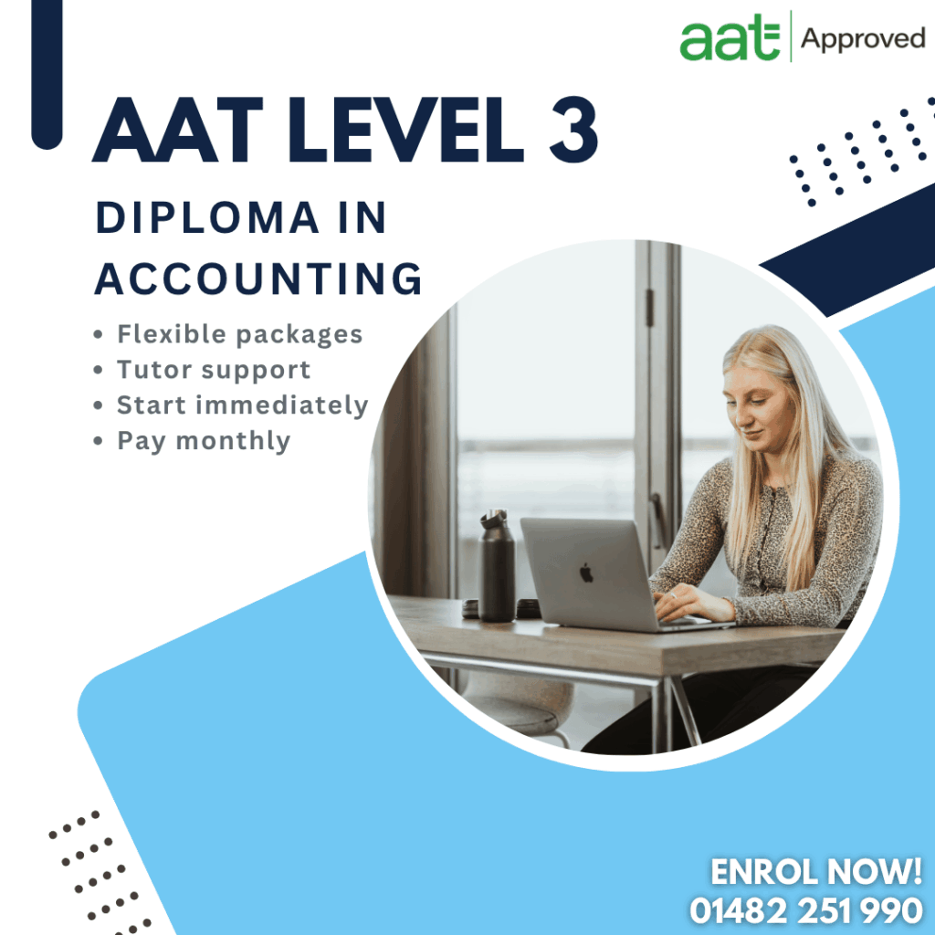 AAT Level 3 Diploma in Accounting – online course with flexible learning